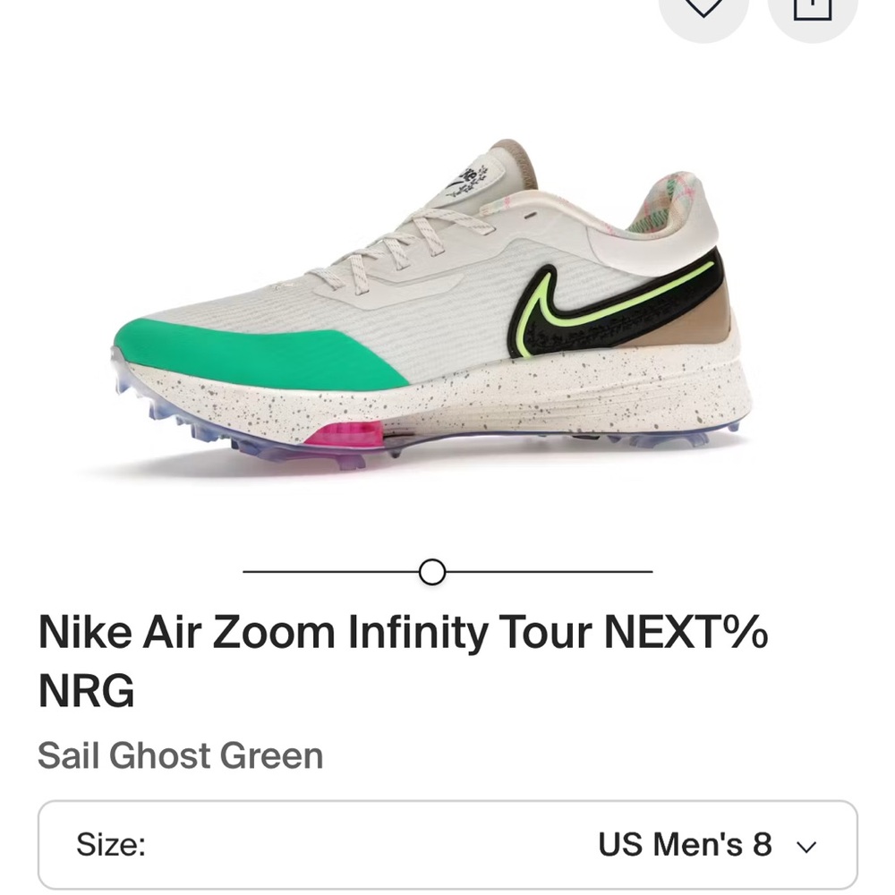 Nike Air Zoom Infinity Tour Ghost Green Golf Shoes